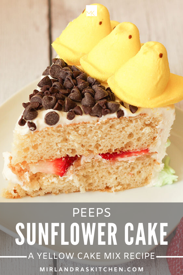 peeps sunflower cake promo image