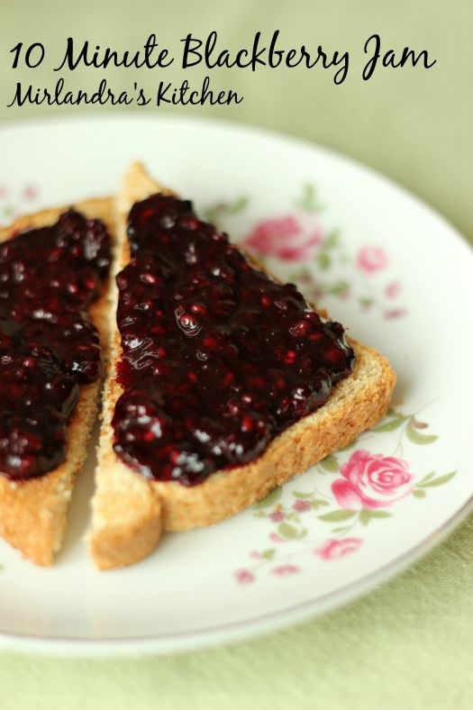 This Blackberry Jam is ready in 10 minutes without cooking or fuss. The sugar is adjustable for different diets and the results taste like fresh berries.