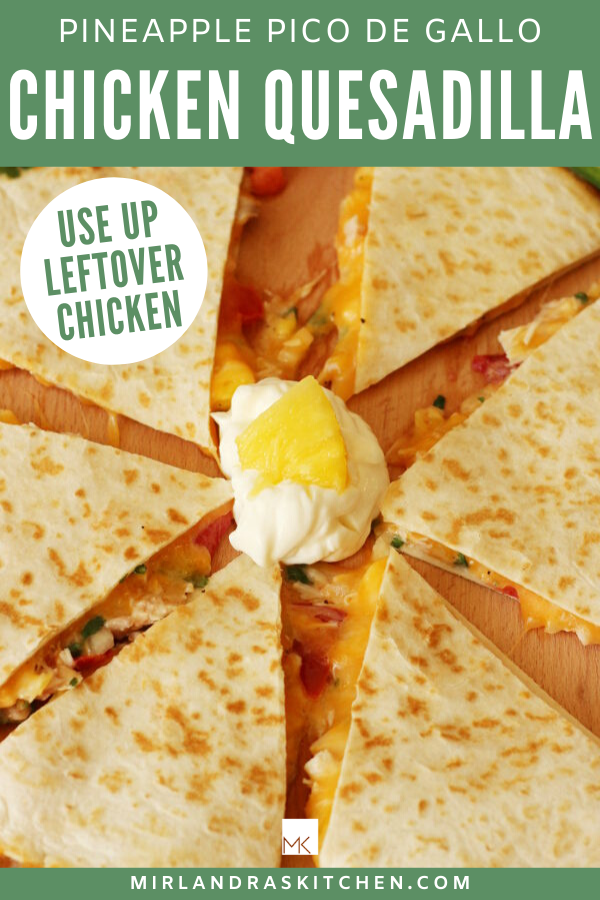 chicken quesadilla with pineapple promo image