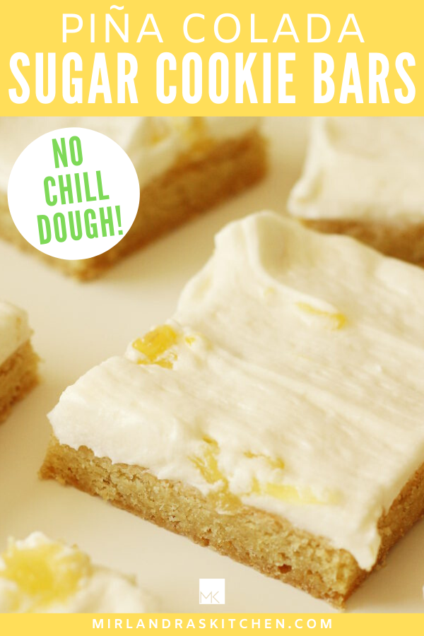 pina colada sugar cookie bars promo image