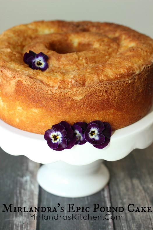 After six months of baking this is my winning recipe for moist, rich, tender pound cake. Try it with berries, warm chocolate sauce or sweet whipped cream!