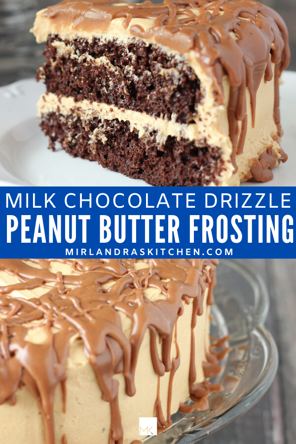Fluffy Peanut Butter Frosting With Milk Chocolate Drizzle Mirlandra's