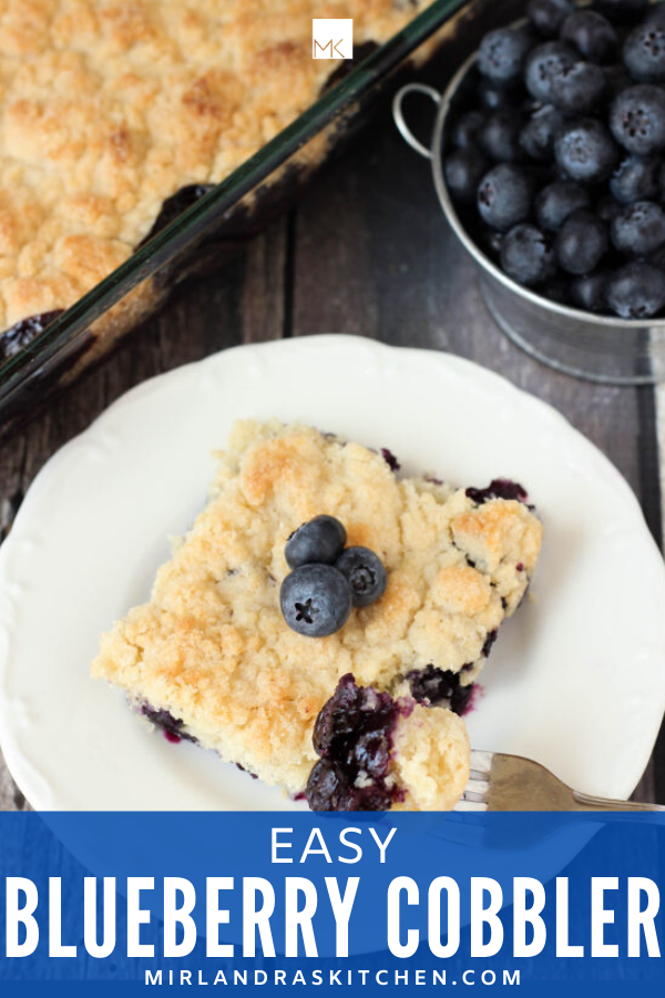 easy blueberry cobbler promo image