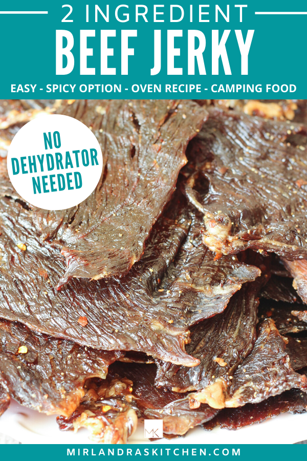 homemade two ingredient beef jerky promo image