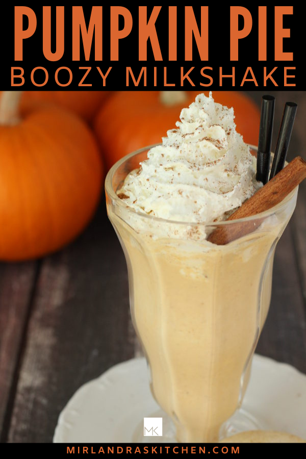 boozy pumpkin pie milkshake promo image