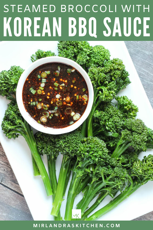 broccoli with Korean dipping sauce promo image