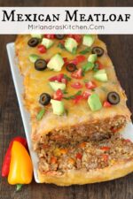 This easy dinner combines delicious Mexican flavors into a moist meatloaf with a cheesy top. It is weeknight friendly, taking only 10 minutes to prep. Make it with ground turkey or ground beef for a gluten free, high protein dinner! It can be made as a freezer meal and leftovers heat up well.