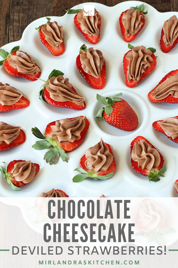 chocolate cheesecake deviled strawberries promo image