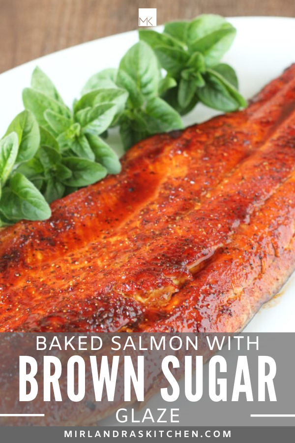 baked salmon with a brown sugar glaze promo image