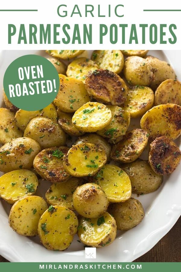 oven roasted garlic Parmesan potatoes promo image