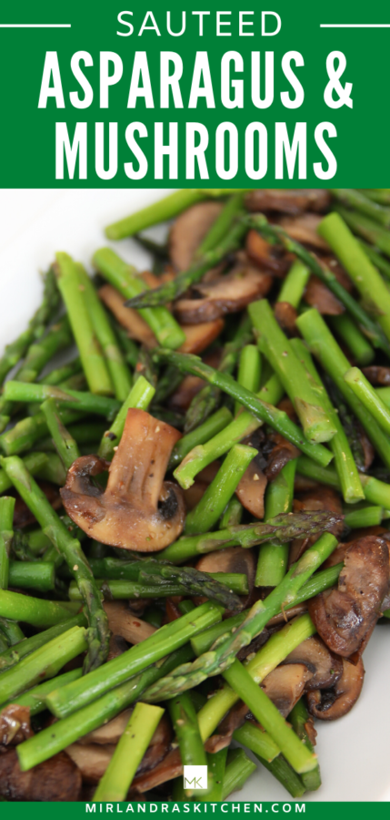 sauteed asparagus and mushrooms promo image