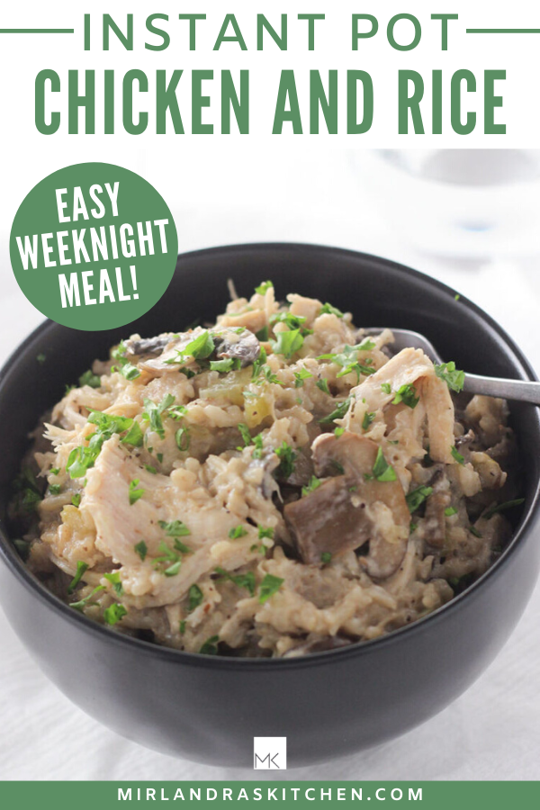 instant pot chicken and rice promo image