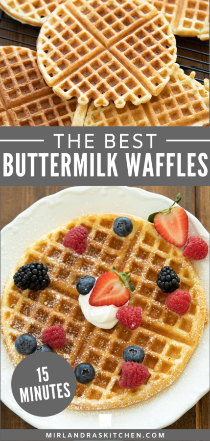 easy buttermilk waffles promo image