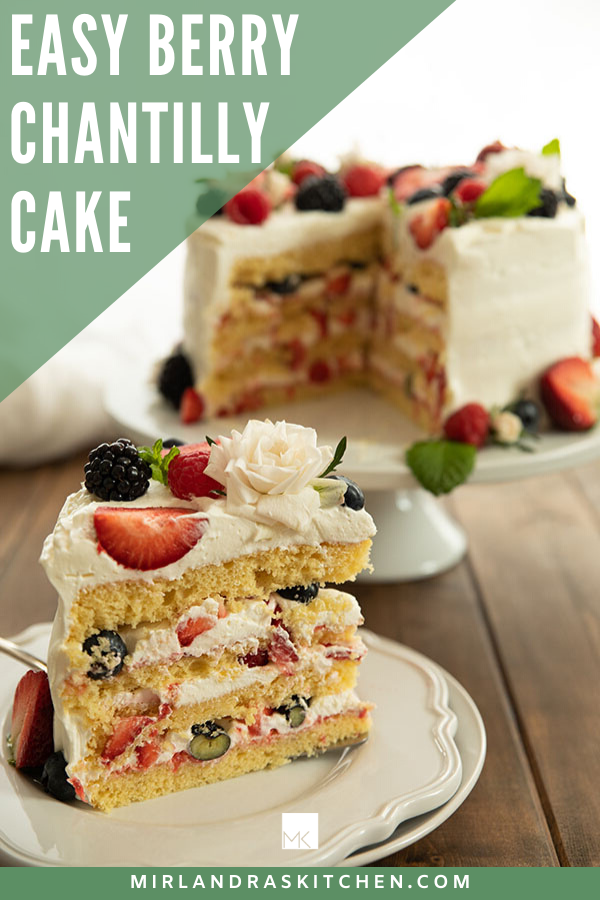 easy berry Chantilly Cake promo image