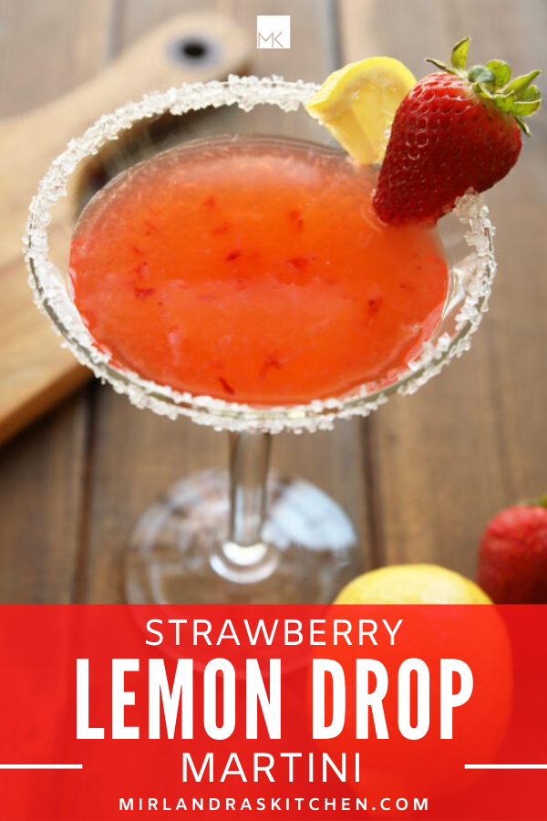 strawberry lemon drop martini promo image