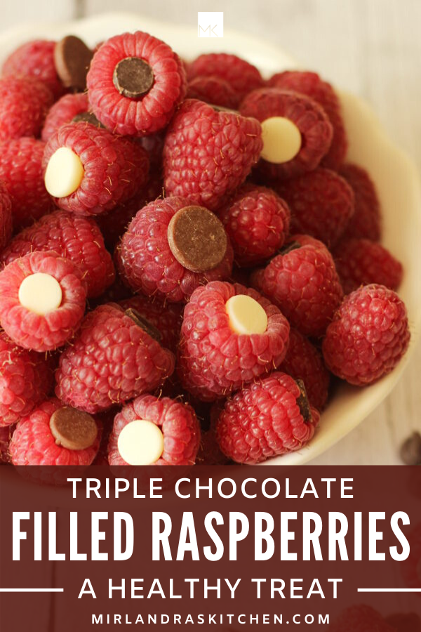 triple chocolate filled raspberries promo image