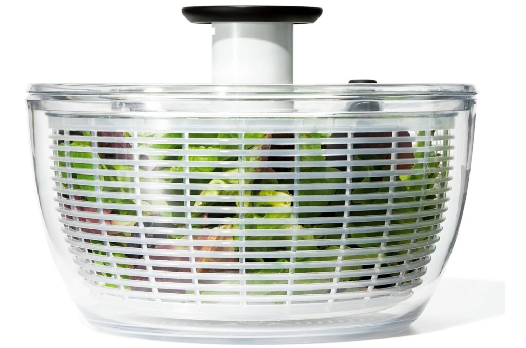 easy to store pop down salad spinner