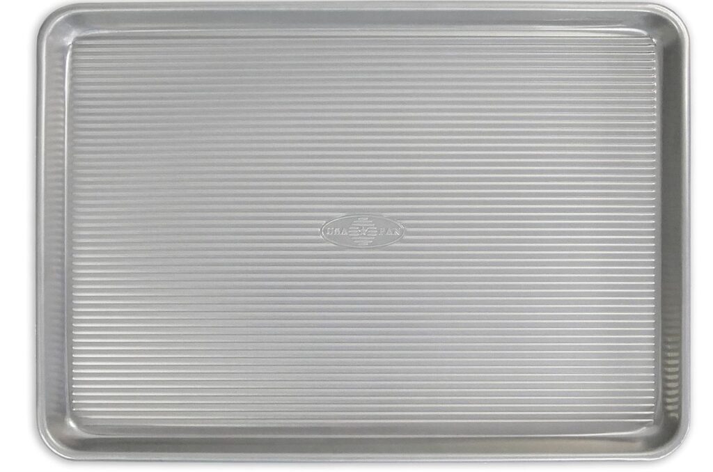 half sheet baking pan pictured by itself from usa pans