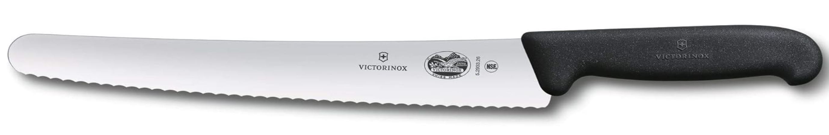 serrated bread knife with black handle from Victorinox