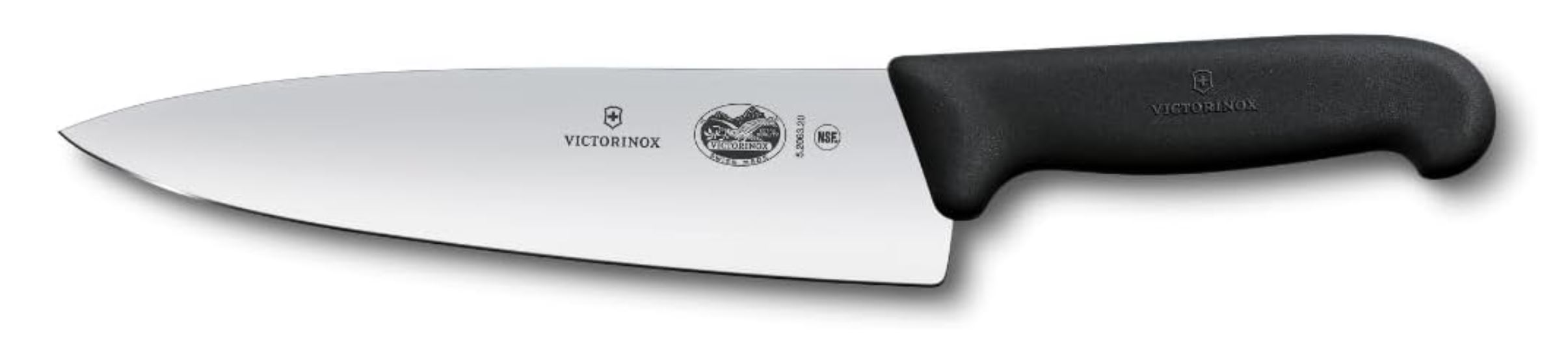 chef knife from swiss steal with black handle