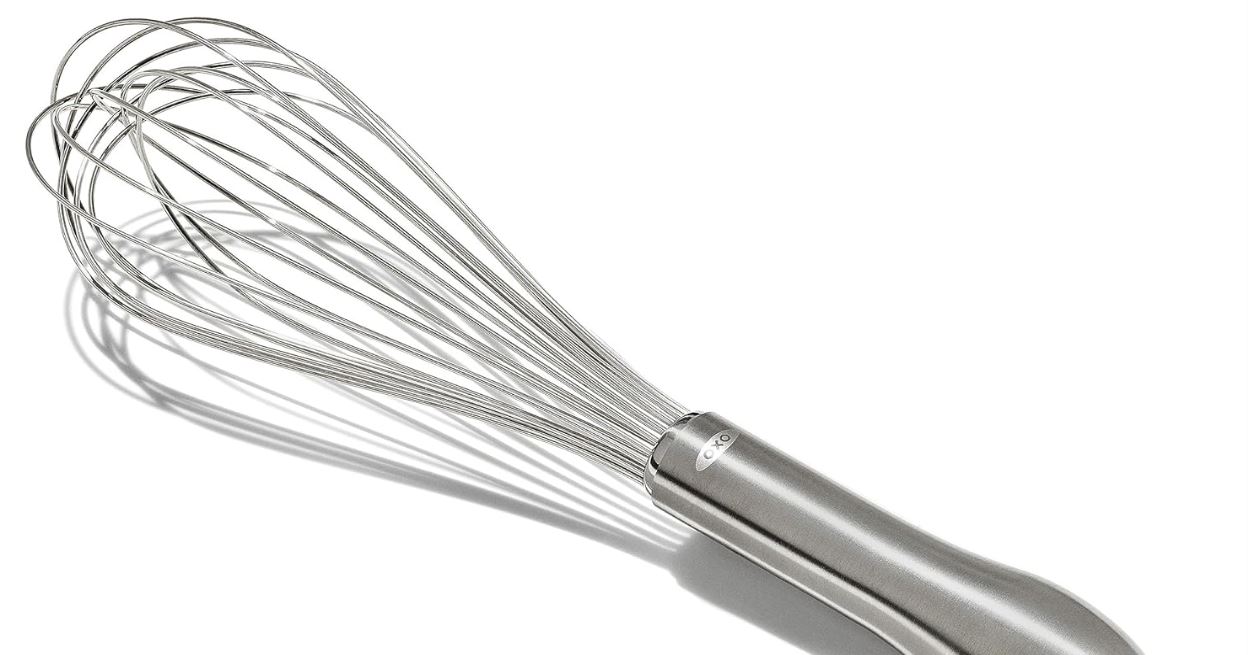 the beautiful OXO 11" stainless steal whisk