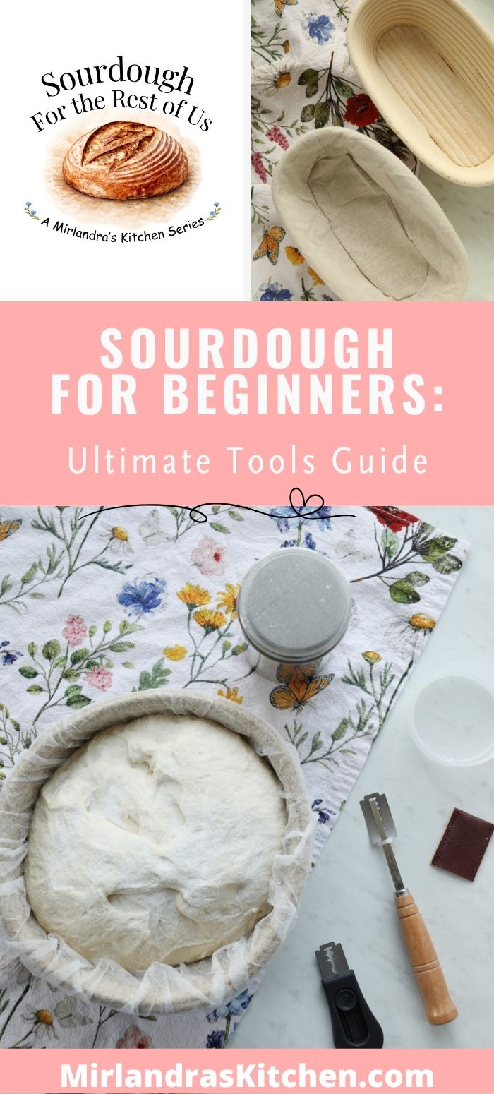 pinterest promo image for sourdough tools guide