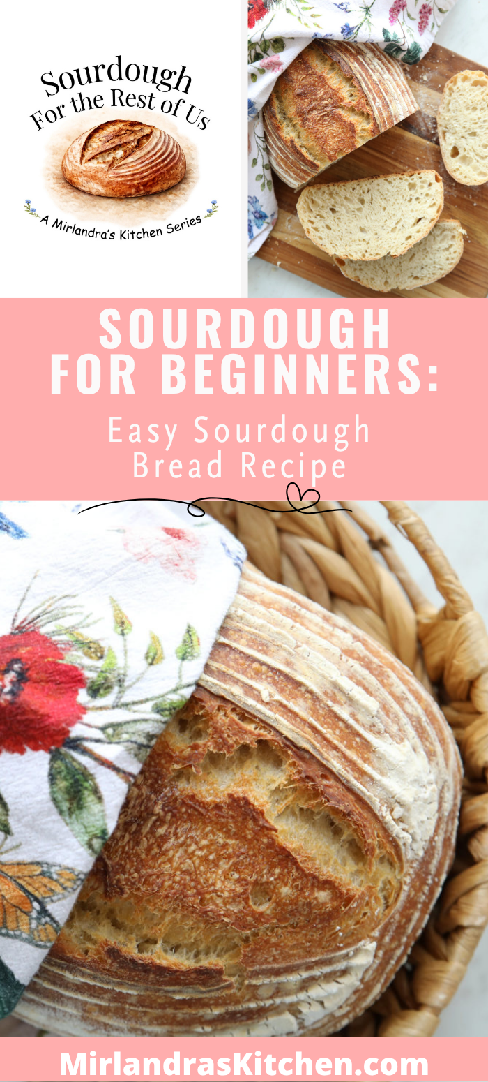 Pinterest promo image Easy sourdough recipe